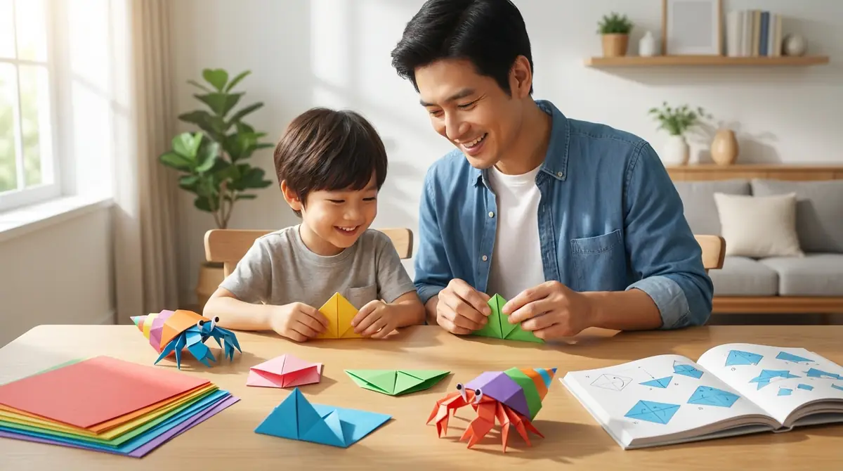 【簡単】子どもと作れるヤドカリの折り方(10ステップ)