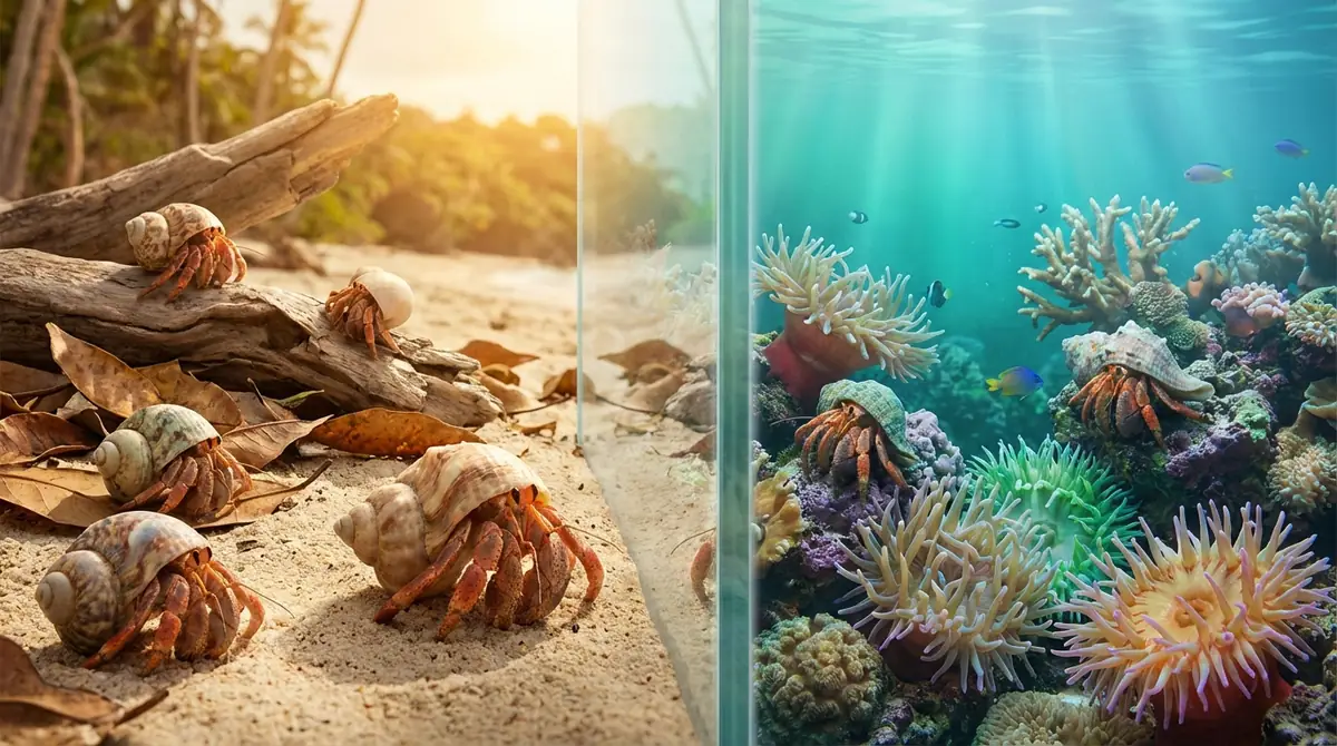 オカヤドカリと海棲ヤドカリ｜種類別に必要な環境の違い