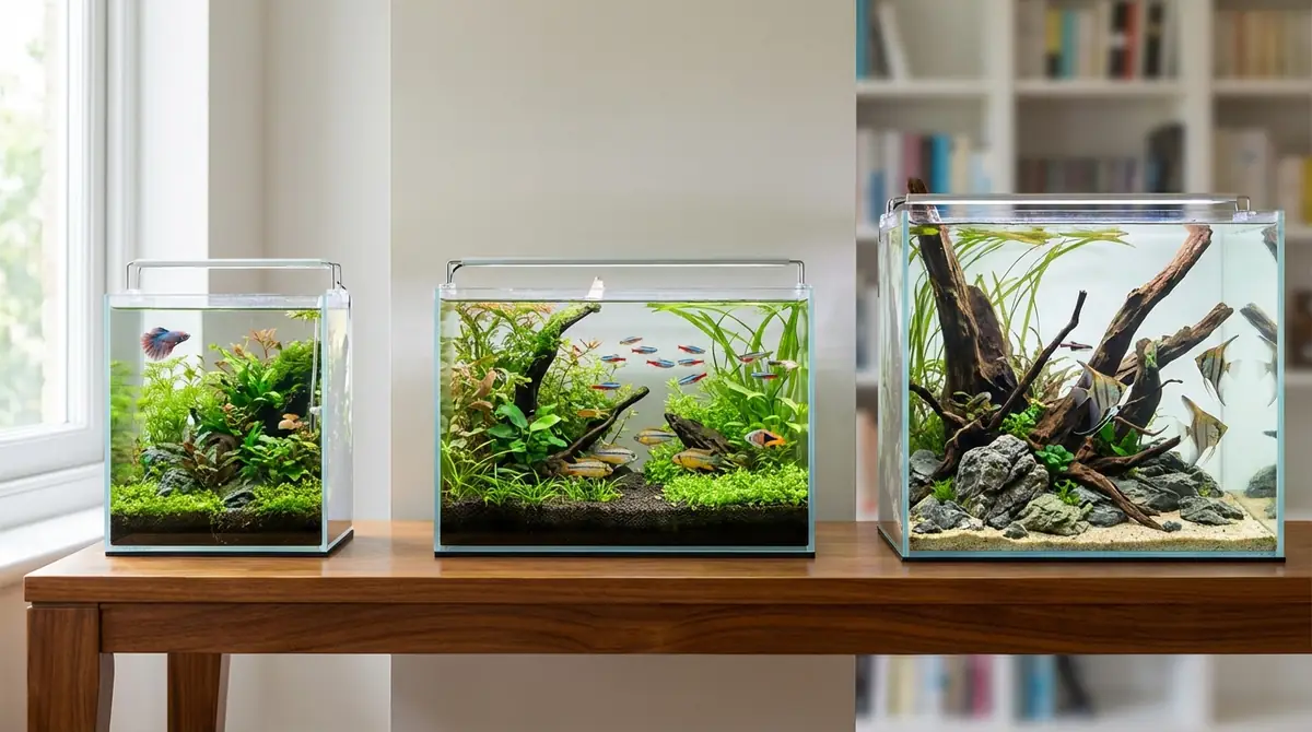 30cm・45cm・60cm水槽のメリット・デメリット比較