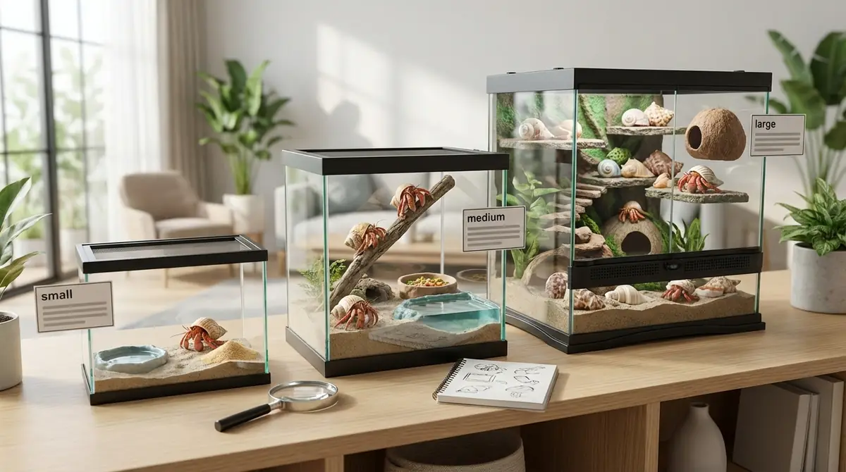 ヤドカリの水槽サイズ別｜必要な飼育アイテム一覧