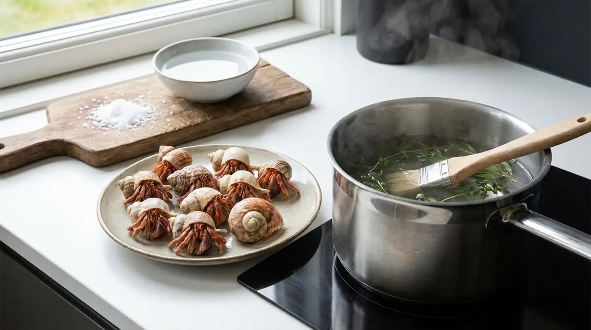 ヤドカリ料理の基本｜下処理から塩茹でまでの手順