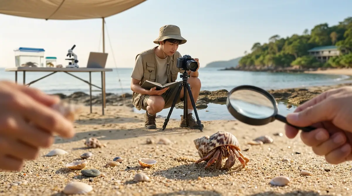 ヤドカリ自由研究の進め方7ステップ【観察から提出まで】