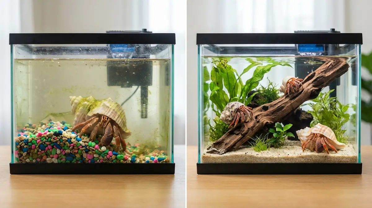 ヤドカリ水槽レイアウトでよくある失敗と対策