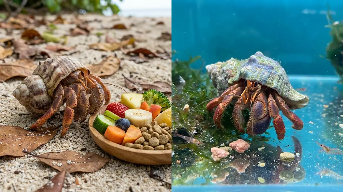 オカヤドカリと海水ヤドカリで餌は違う？