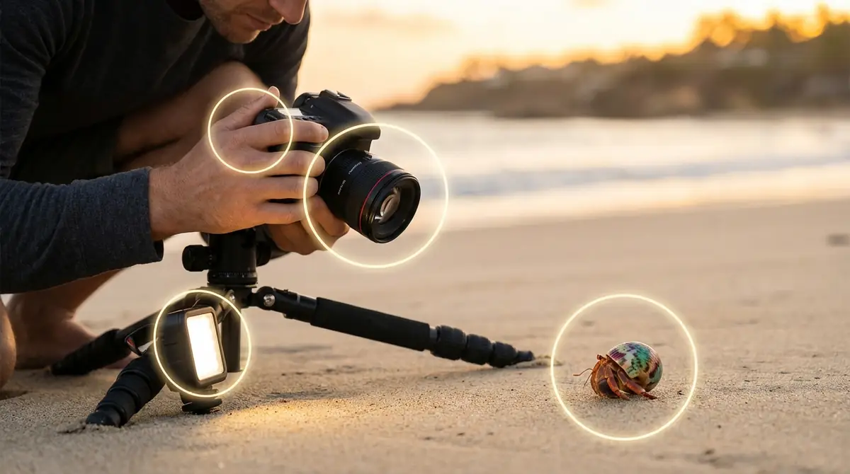 【結論】ヤドカリの写真撮影を成功させる3つのポイント