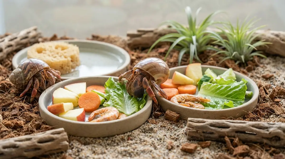 オカヤドカリの餌と水の与え方｜何をどのくらい？