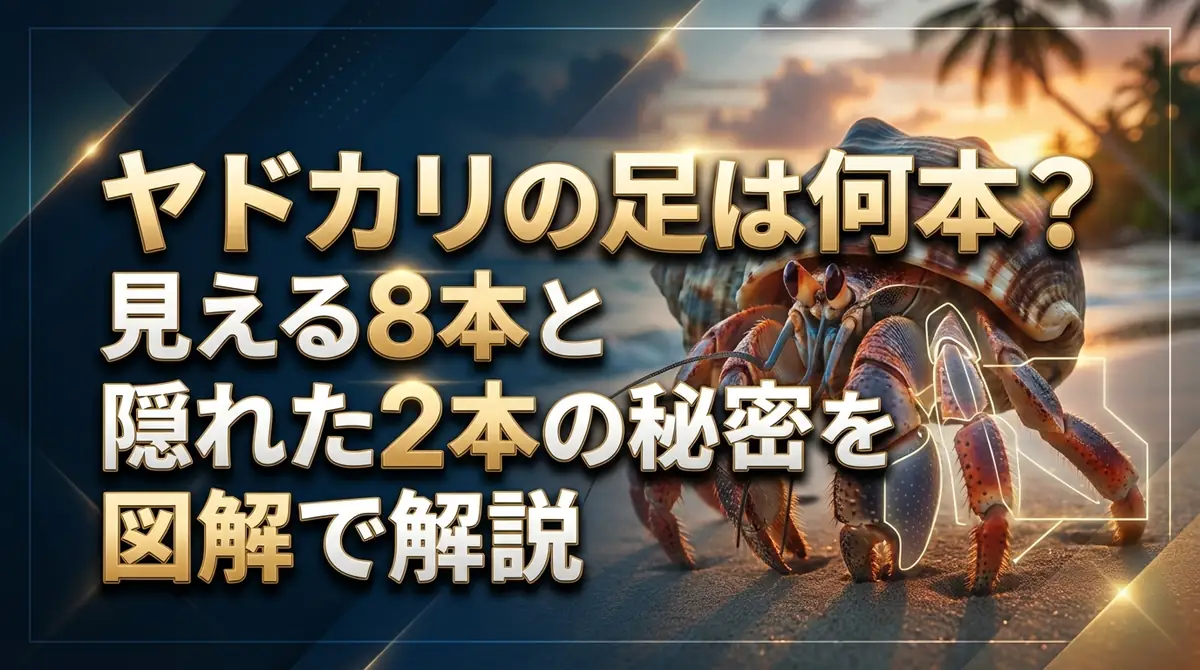 ヤドカリの足は何本？見える8本と隠れた2本の秘密を図解で解説