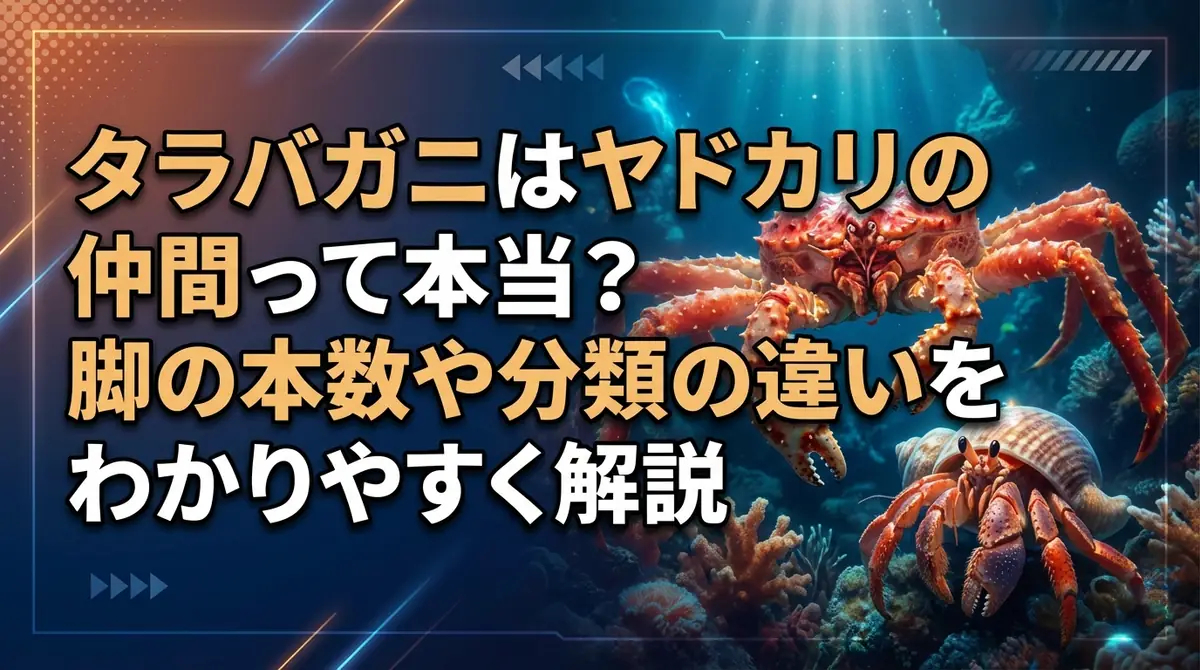 タラバガニはヤドカリの仲間って本当?脚の本数や分類の違いをわかりやすく解説