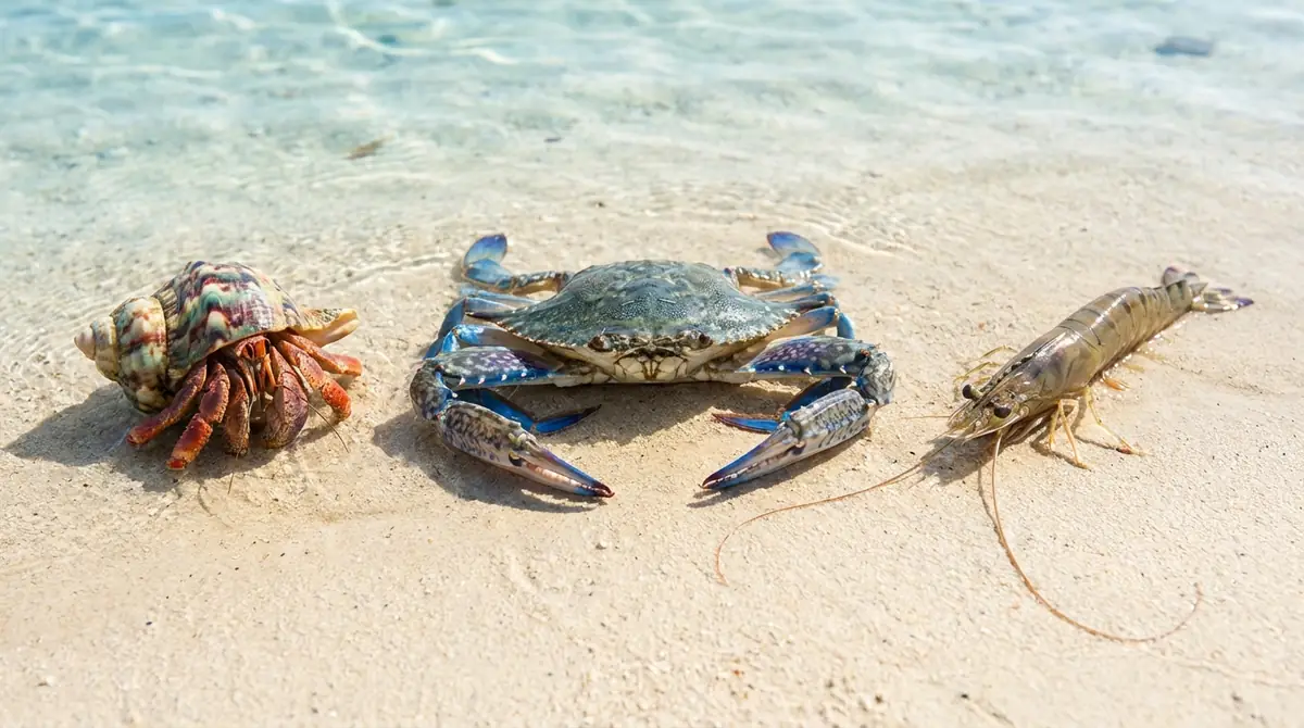 ヤドカリ・カニ・エビの違いを比較｜同じ甲殻類でも何が違う？
