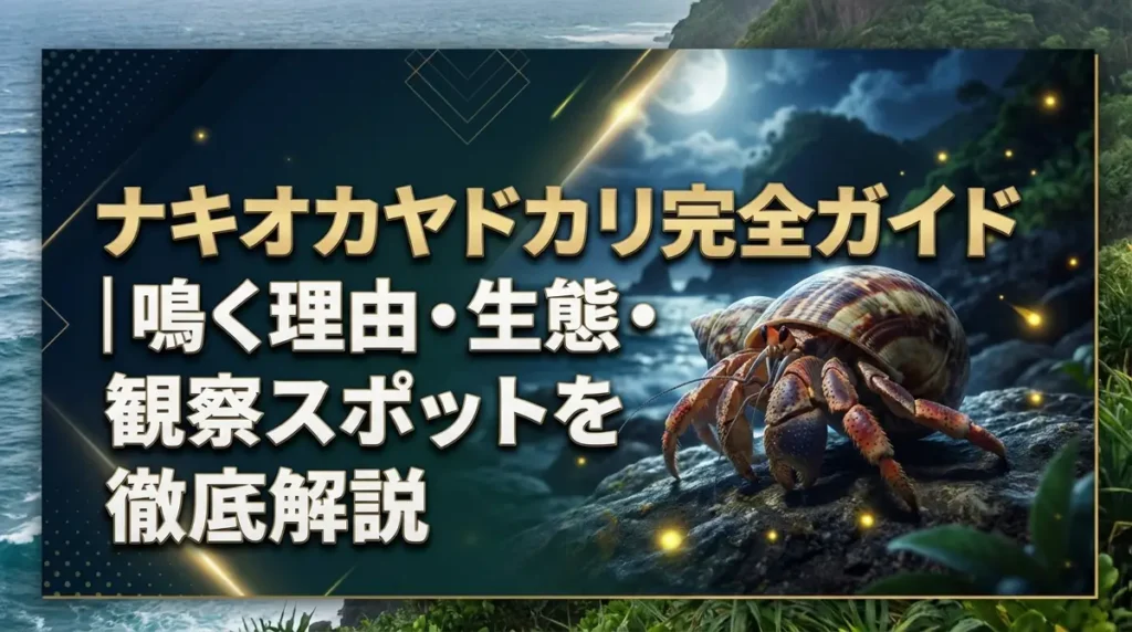 ナキオカヤドカリ完全ガイド｜鳴く理由・生態・観察スポットを徹底解説