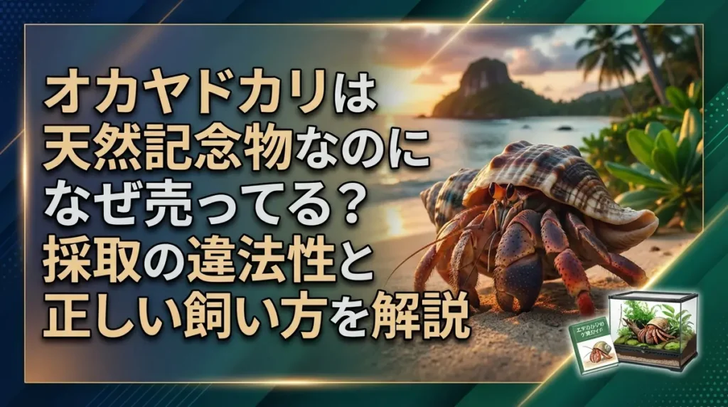 オカヤドカリは天然記念物なのになぜ売ってる？採取の違法性と正しい飼い方を解説
