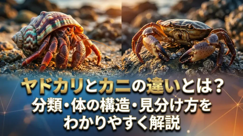 ヤドカリとカニの違いとは？分類・体の構造・見分け方をわかりやすく解説