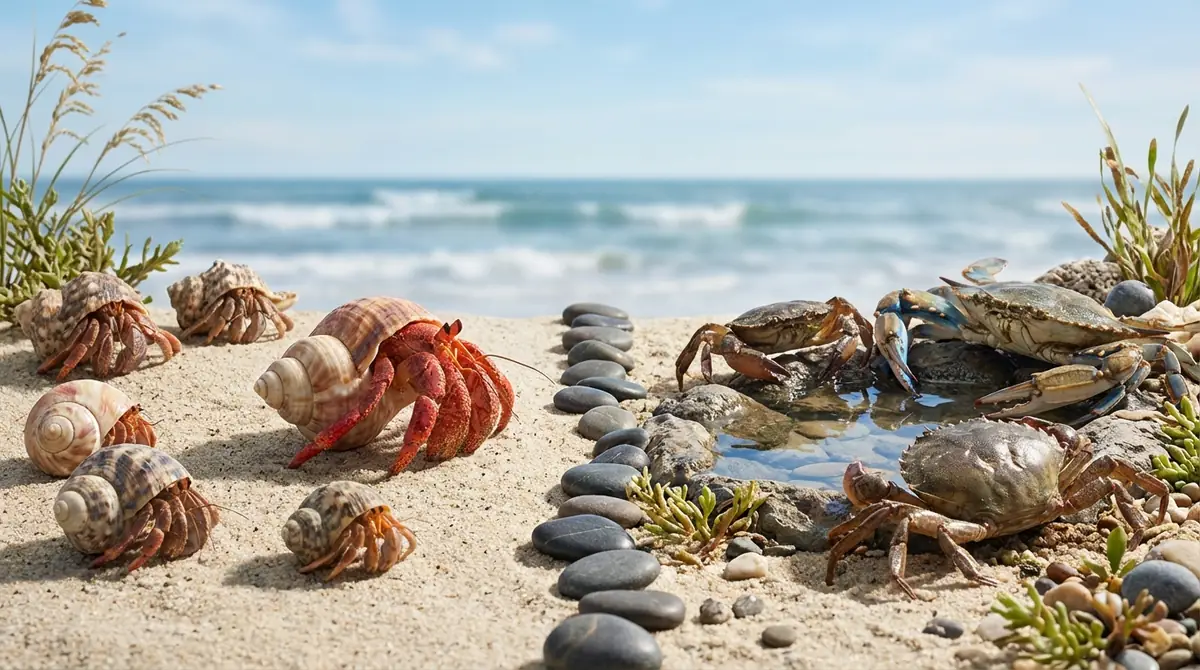 【結論】ヤドカリとカニは同じ甲殻類でも「別グループ」の生き物