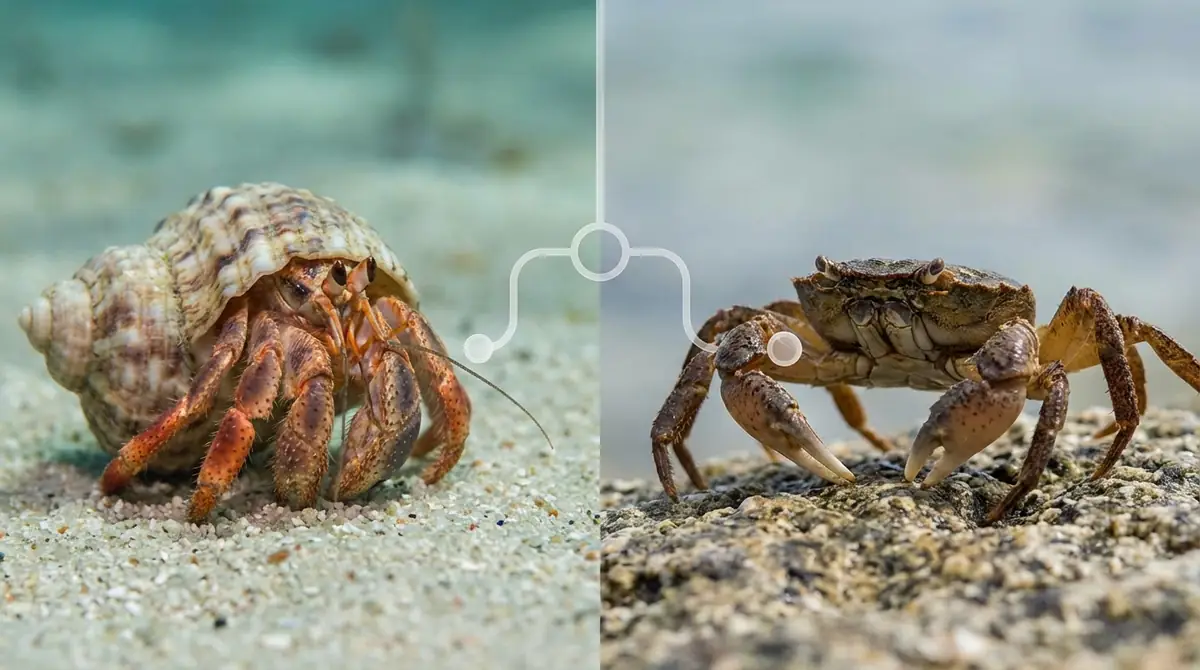 ヤドカリとカニの生物学的な分類をわかりやすく解説