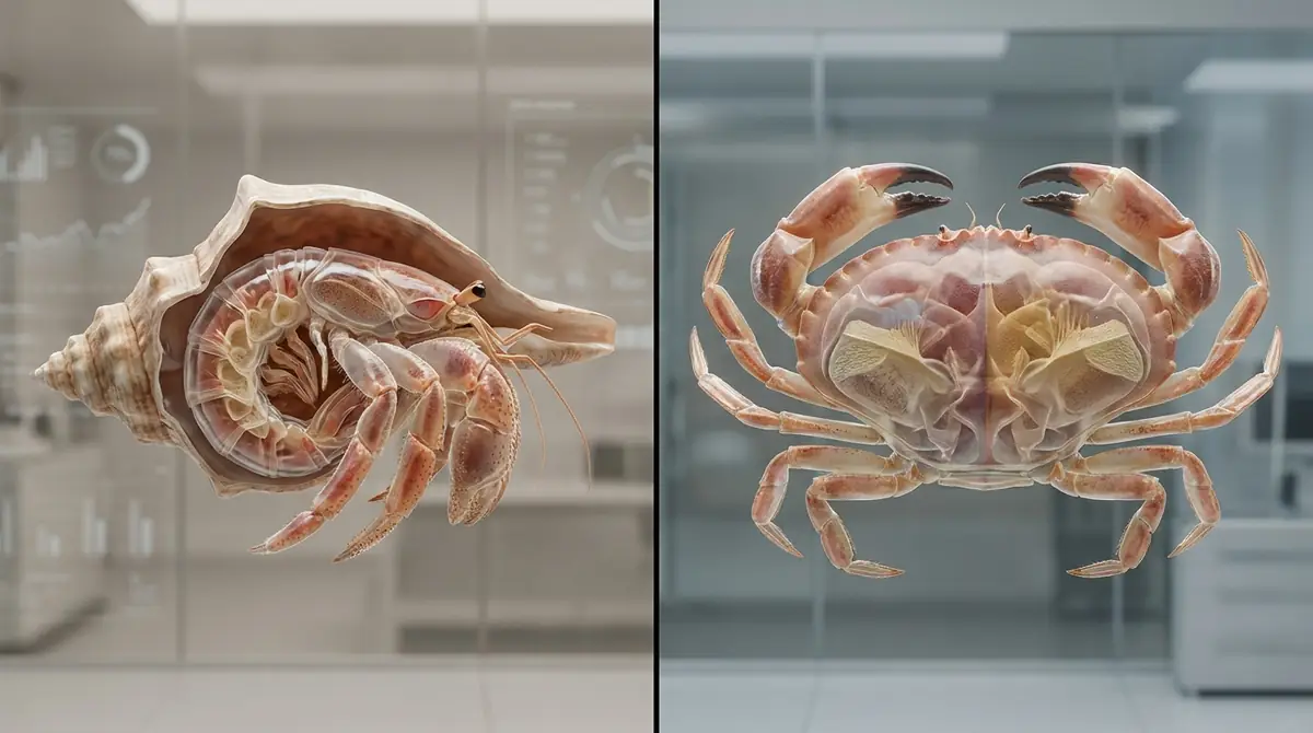 体の構造で比較!ヤドカリとカニの5つの違い