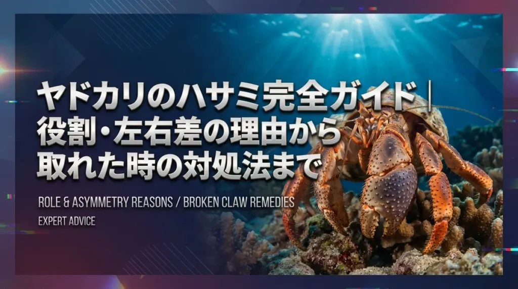 ヤドカリのハサミ完全ガイド｜役割・左右差の理由から取れた時の対処法まで
