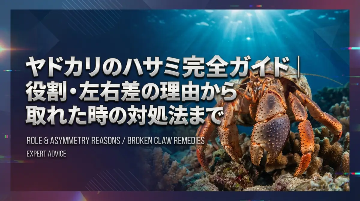 ヤドカリのハサミ完全ガイド|役割・左右差の理由から取れた時の対処法まで