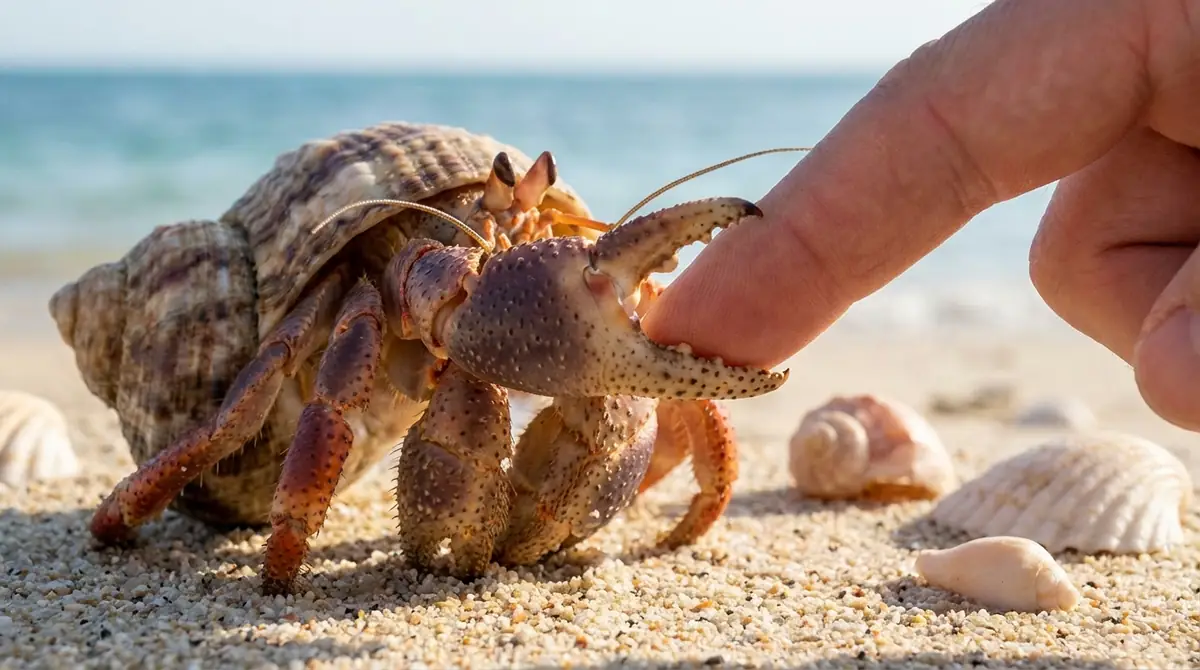 ヤドカリのハサミに挟まれると痛い?安全な持ち方と触り方