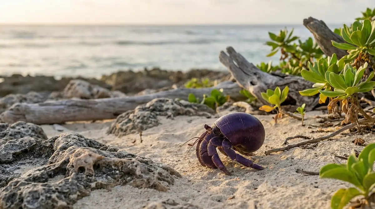 ムラサキオカヤドカリの生態と生息地
