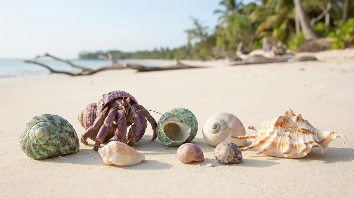 ムラサキオカヤドカリの貝殻選び｜サイズと交換のタイミング