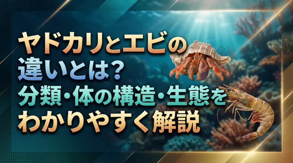 ヤドカリとエビの違いとは？分類・体の構造・生態をわかりやすく解説