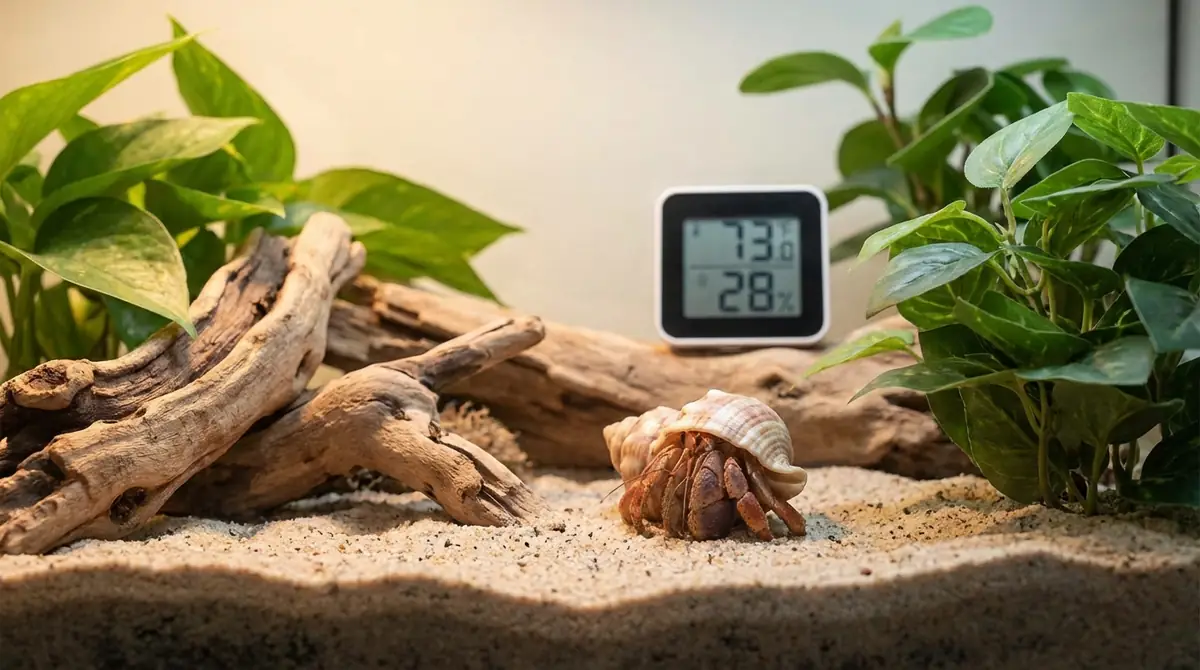 オカヤドカリの温度・湿度管理|快適な環境の作り方