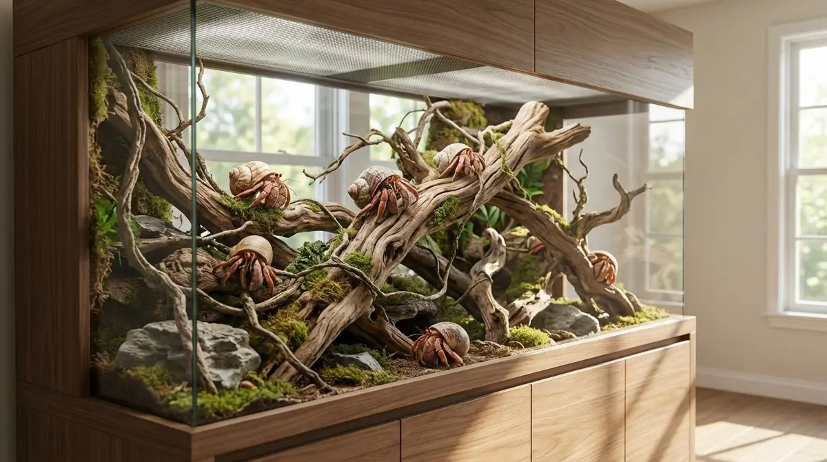 オカヤドカリの木登りを飼育環境で再現する方法