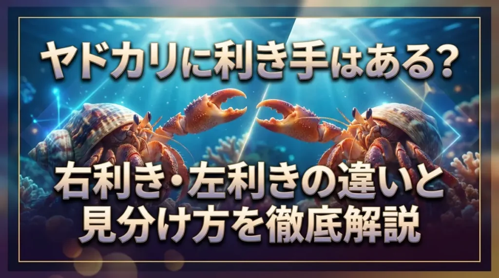 ヤドカリに利き手はある？右利き・左利きの違いと見分け方を徹底解説