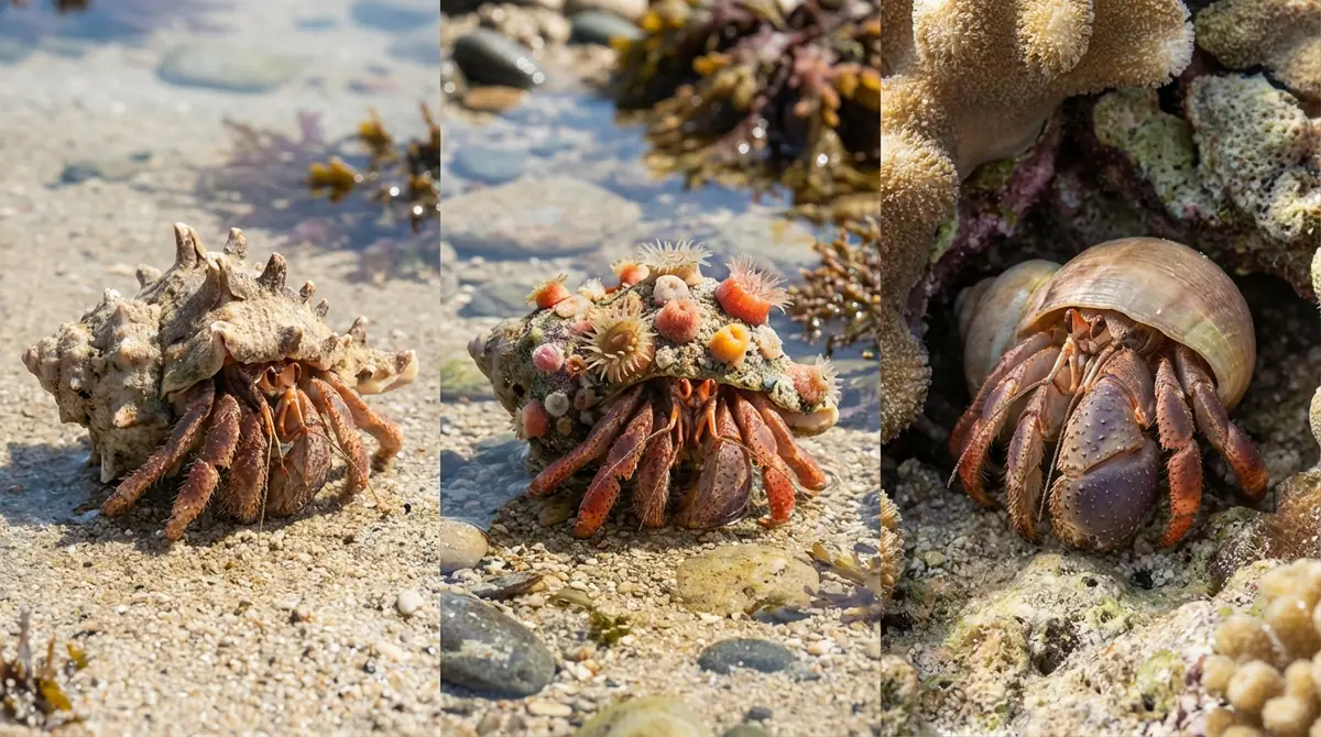 種類別に見るヤドカリの防御戦略を比較