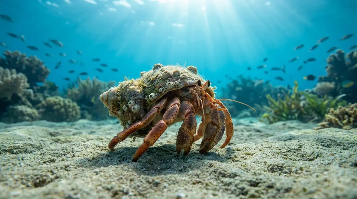 【結論】ヤドカリは泳がない｜海底を歩いて移動する生き物