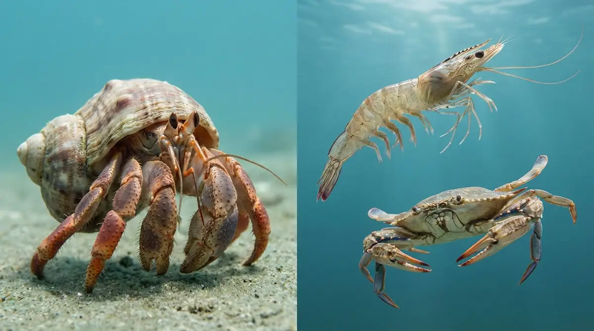 ヤドカリが泳げない体の構造｜エビやカニとの違い