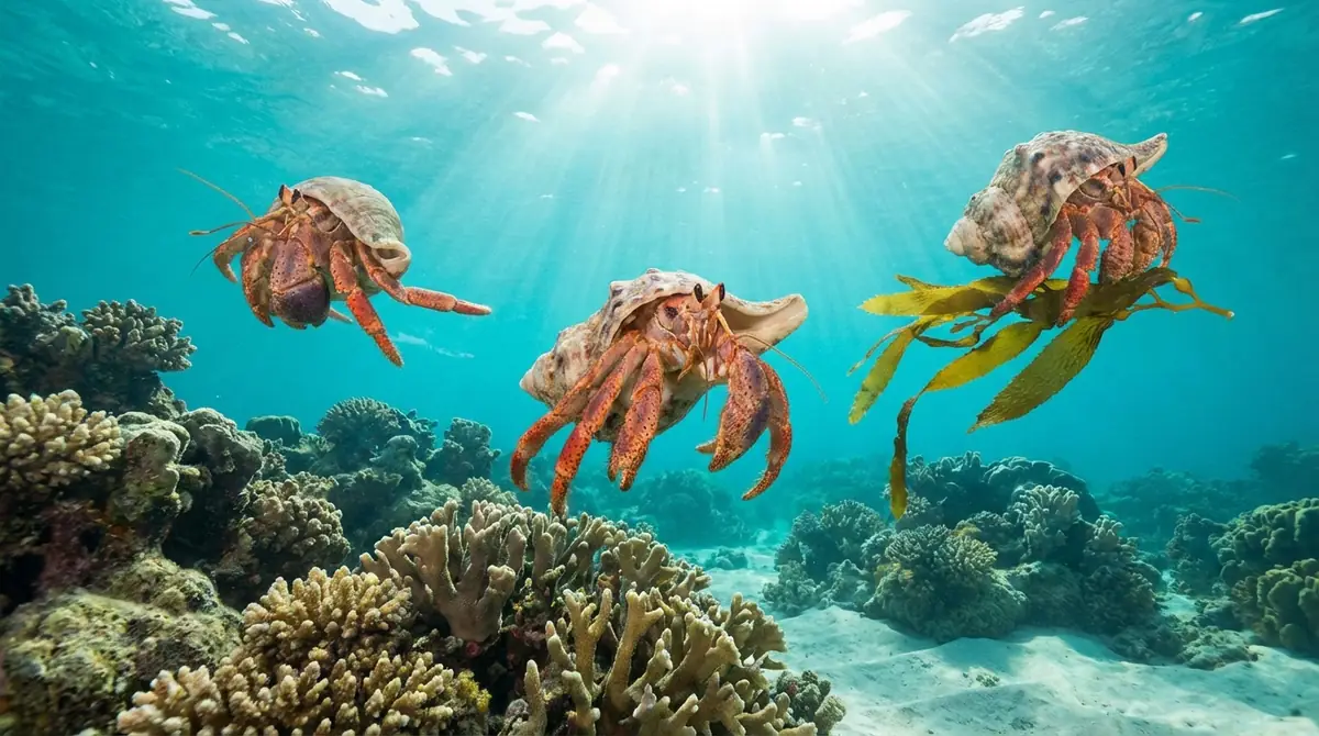 ヤドカリが泳ぐように見える5つの行動パターン