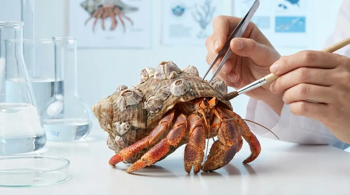 ヤドカリに付いたフジツボの除去方法【5ステップ】