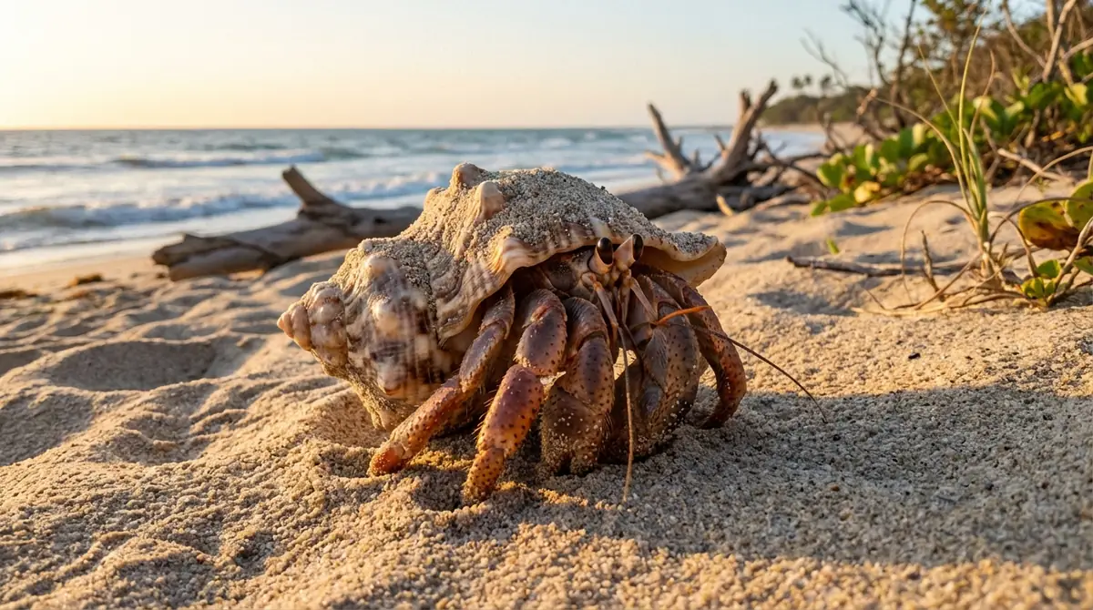 砂に潜ったヤドカリへの正しい対処法
