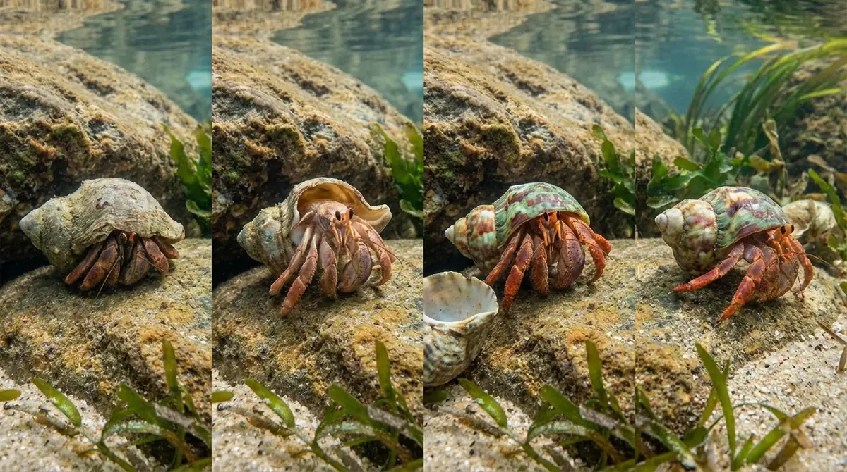 ヤドカリの脱皮プロセスを4段階で徹底解説