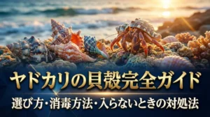 ヤドカリの貝殻完全ガイド｜選び方・消毒方法・入らないときの対処法