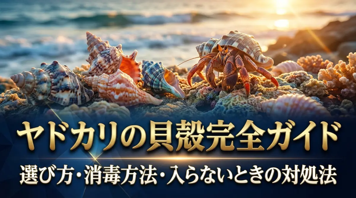 ヤドカリの貝殻完全ガイド｜選び方・消毒方法・入らないときの対処法