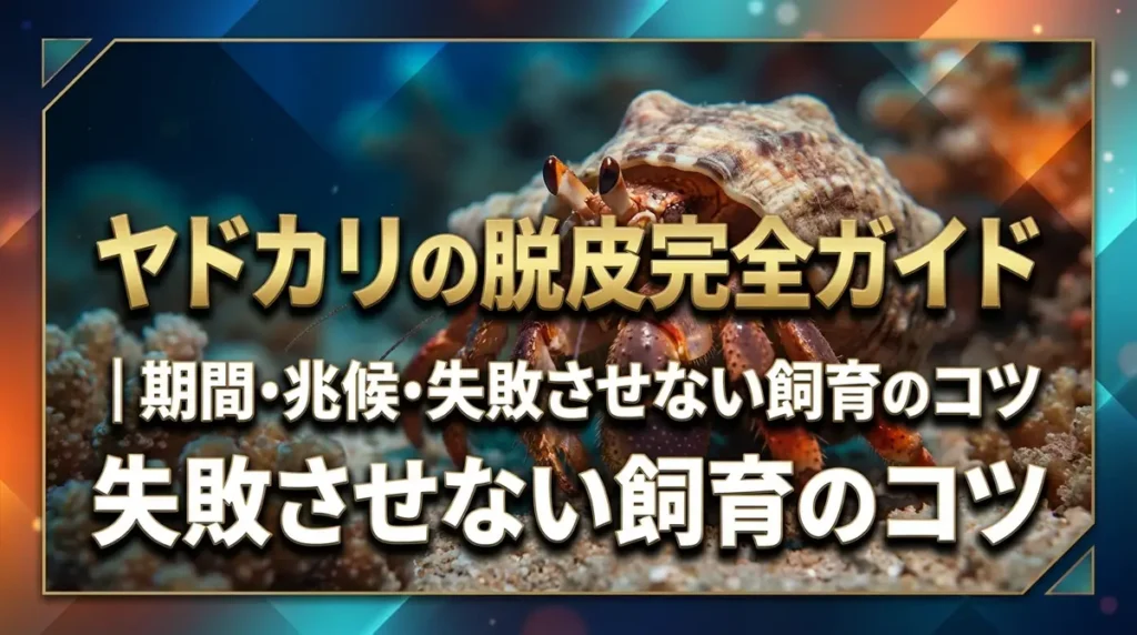 ヤドカリの脱皮完全ガイド｜期間・兆候・失敗させない飼育のコツ