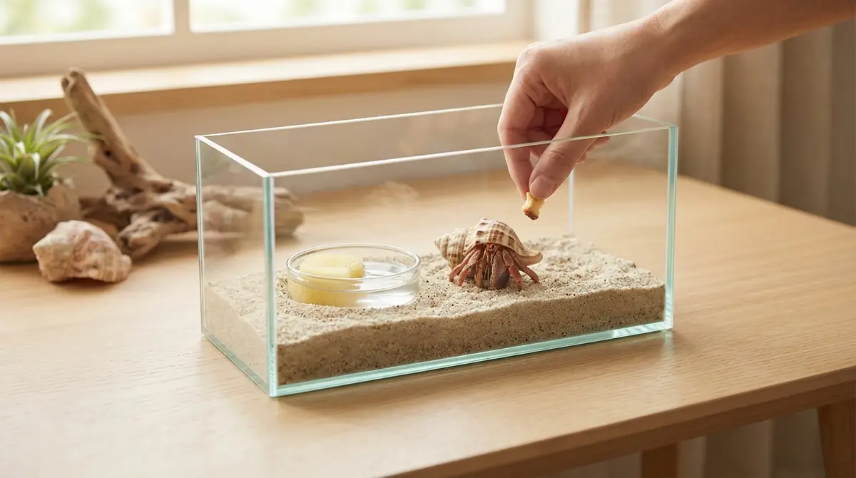 ヤドカリを持ち帰りたい場合の一時飼育方法