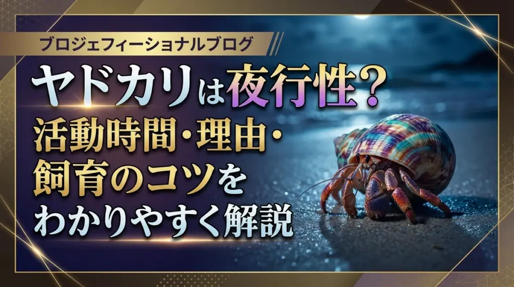 ヤドカリは夜行性？活動時間・理由・飼育のコツをわかりやすく解説