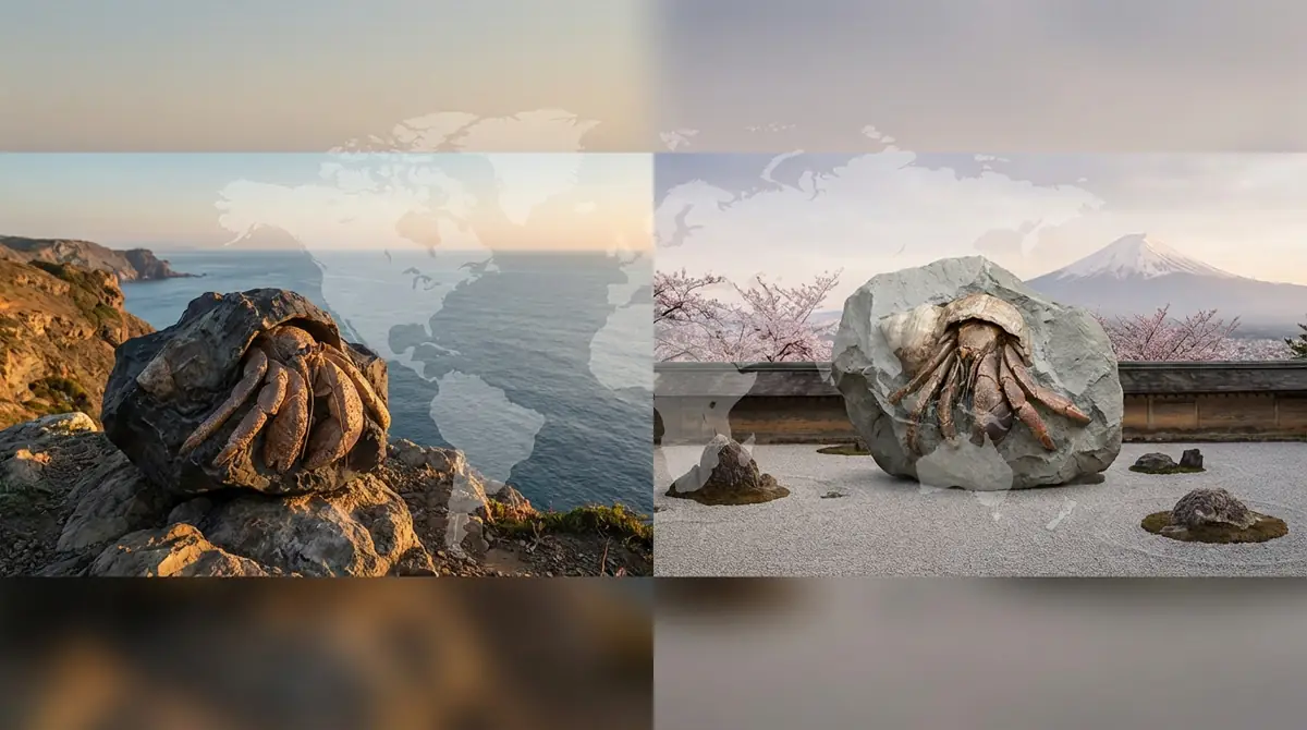 世界と日本で発見されたヤドカリ化石の事例