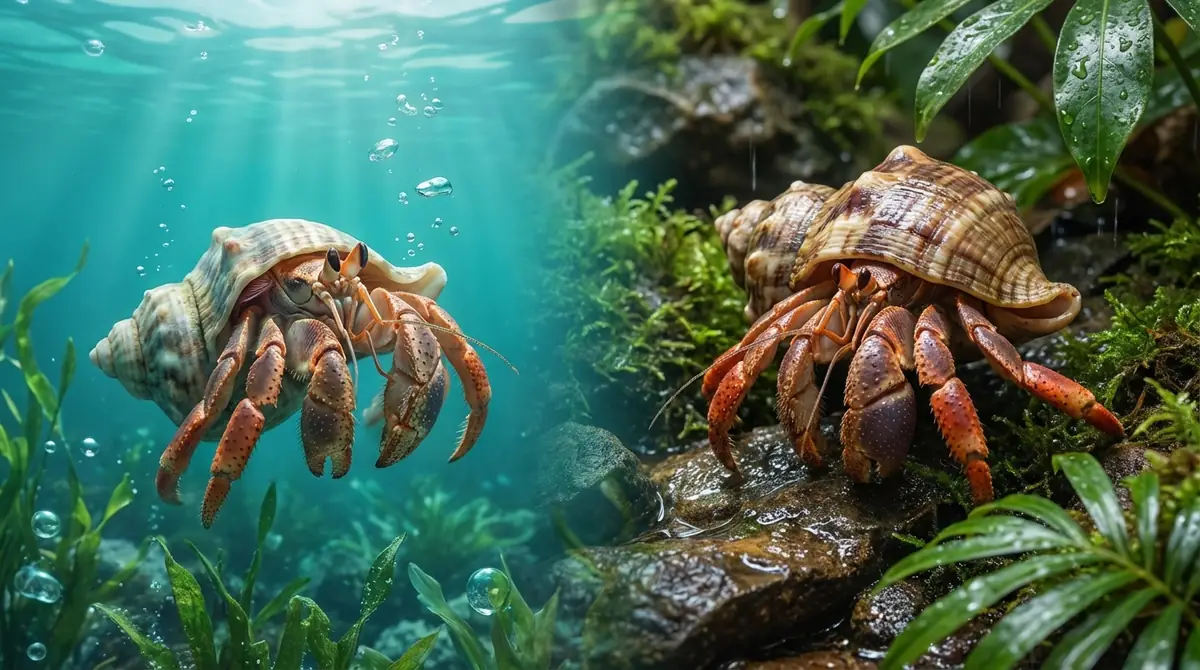 ヤドカリの呼吸方法は「エラ呼吸」|陸上で生きられる種類もいる