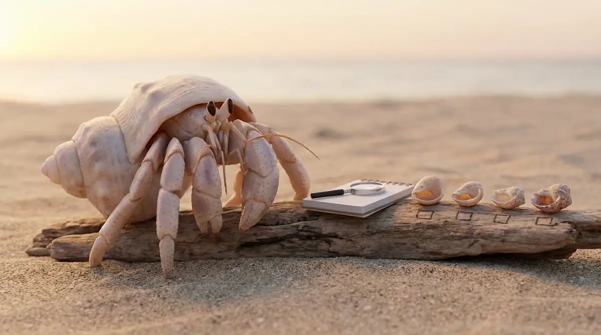 ヤドカリの色が薄くなった時のチェックリスト