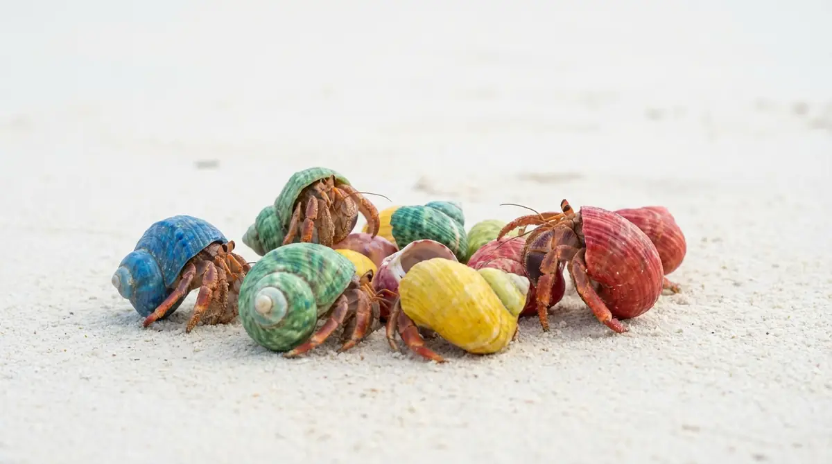 貝殻の色選びでヤドカリをもっと楽しむ
