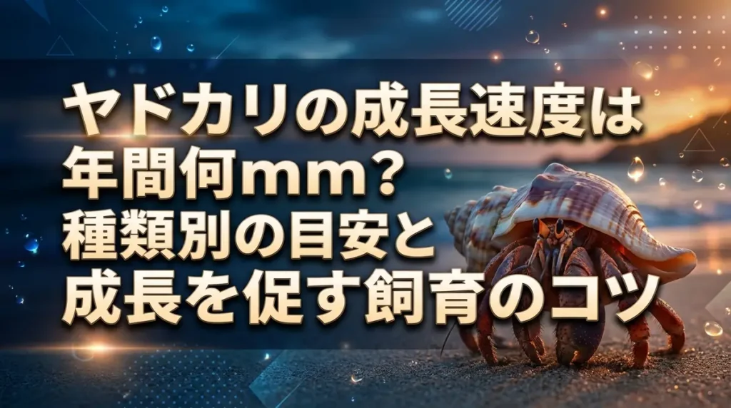 ヤドカリの成長速度は年間何mm？種類別の目安と成長を促す飼育のコツ