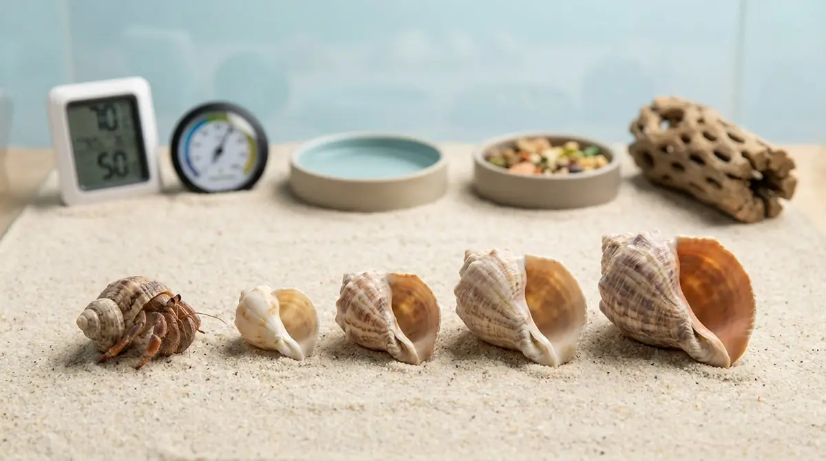 ヤドカリの成長が遅いときの5つのチェックリスト