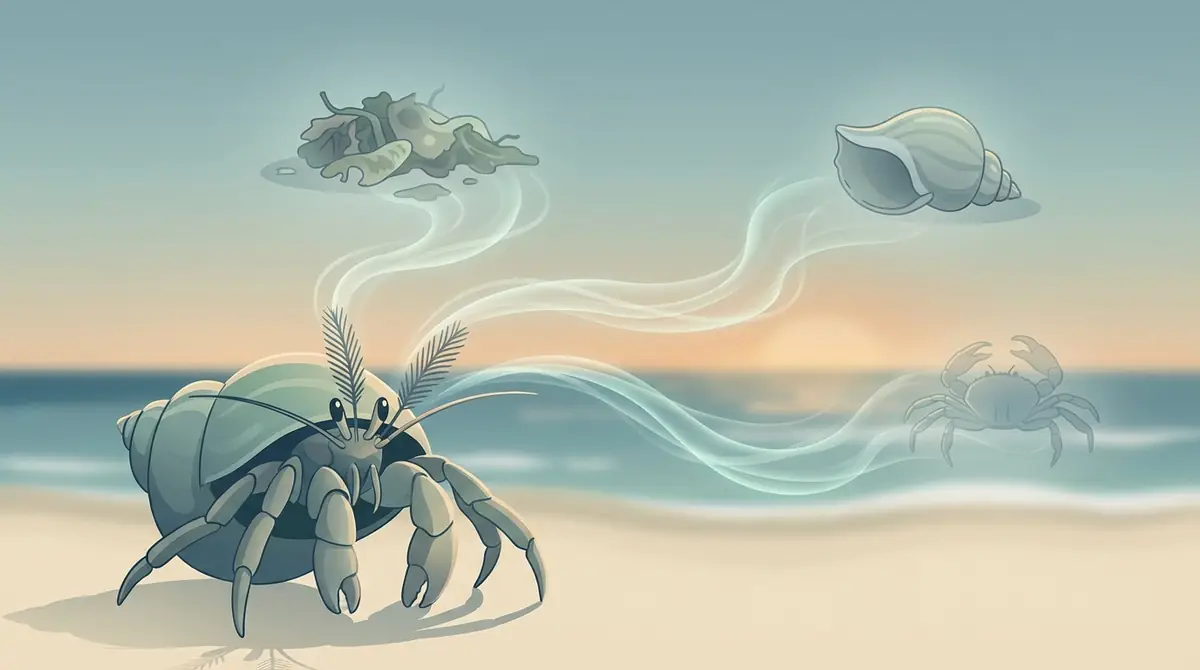 ヤドカリが嗅覚で感じ取っている3つのもの