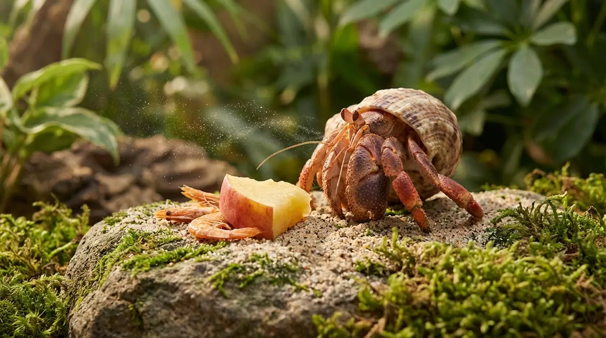 ヤドカリの嗅覚を活かした餌やりのコツ