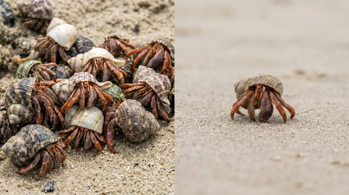 ヤドカリは群れる?単独行動との違いを30秒で解説