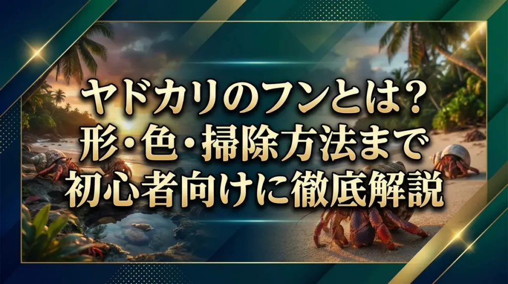 ヤドカリのフンとは？形・色・掃除方法まで初心者向けに徹底解説